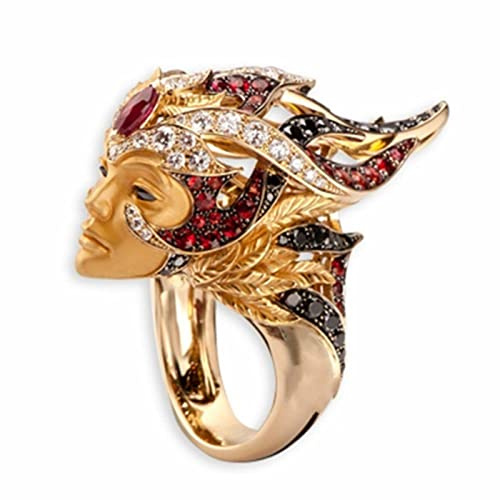 MAYIYAHO Explosion Retro Queen Her Majesty Ring Europäische und amerikanische Mode Kreative Persönlichkeit Ring