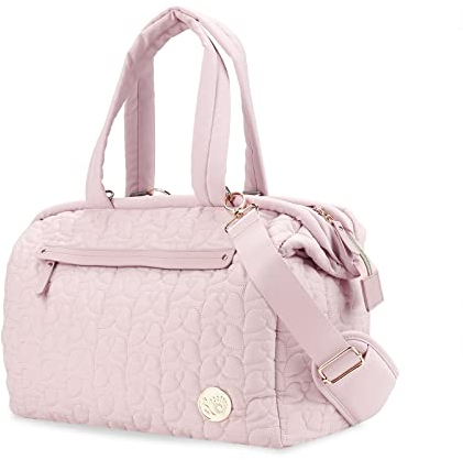 SONARIN Multi-Taschen Baby Wickeltasche,Große Kapazität Multifunktionale Reise Wickeltasche Umhängetasche Tragetasche Henkeltaschen Stilvolle Babytasche mit Schultergurte(Rosa)