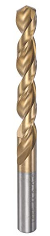 sourcing map Twist Drill Bit 11.8mm Titanium Coated (HSS-E) M42 High Speed Steel 8% Cobalt Straight Shank for Stainless Steel Aluminum Alloy Metal