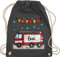 Turnbeutel Rucksack - Feuerwehrauto Motiv I Leiterwagen Geschenk Feuerwehr I Löschzug - Unisize - Dunkelgrau - beutel für wechselkleidung kinder kinderturnbeutel kindergarten jugendfeuerwehr name