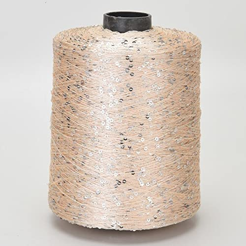 Mehrfarbiges Paillette-Garn, Pailletten, Stricken, natürliche Seide, für Handnadel, Häkelgarn, Linie, Pullover, 16