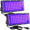 Indmird LED Schwarzlicht Strahler 50W, 2 Stück Schwarzlichtlampe mit Stecker, IP65 Wasserdicht UV Strahler mit Schalter, 395-400nm UV Flutlicht Partylicht für Bar,Disco,Party,Halloween,Bühnen