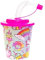 Gobelets avec paille et couvercle - Licorne - lot de 12