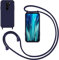 GoodcAcy Handykette Handyhülle für Xiaomi Redmi Note 8 Pro,Smartphone Necklace Hülle mit Band Schutzhülle mit Kette zum umhängen Halskette Flüssig Silikon Case für Xiaomi Redmi Note 8 Pro,Blau