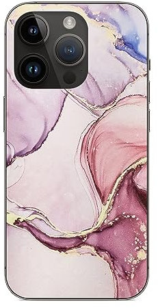 GADJET Phone Back Cover Sticker For iPhone 14 13 12 11 Pro Max XR X Vinyl Wrap Skin Anti-Scratch Cosmetic Phone Accessory Gift (iPhone 13 Pro Max - Pink Marble)