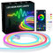 MIWATT RGB Neon LED Bluetooth -10M RGB 3535 LED Musik Sync Farbwechsellichter, App-gesteuert - für Schlafzimmer, Party, Küchendekoration