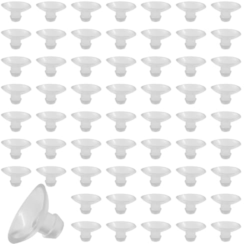 PHITUODA Confezione da 50 piccole ventose da 20 mm, con fori per piani in vetro, impediscono lo scivolamento dei piani del tavolo e la decorazione della casa