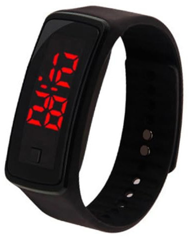 SOESFOUFU LED Digital Watch for Boys and Girls Adjustable Silicone Band Waterproof Power Saving Mode Outdoor Sports Wristwatch for Running and Daily Use