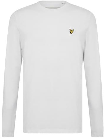 Lyle & Scott Mens Plain Long Sleeve T-Shirt White M