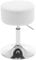 WOLTU Schminkhocker, Schminktisch Hocker, Barhocker rund, Design Hocker höhenverstellbar drehbar, Bürohocker Arbeitshocker Küchenhocker, gepolstert, Cord-Sitzfläche, Weiß, BH409ws-1