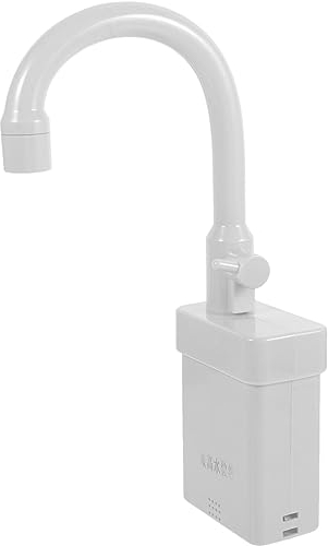 Toyvian Kitchen Sink Faucet,Kids Toy Pretend Play Sink Faucet Replacement Accessories Play Sink with Running Water Grey