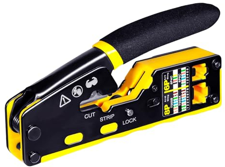 Pince à sertir RJ45 pour connecteur RJ45 RJ11/12 6P2C, 6P4C, 6P6C, modulateur ADLS réseau téléphonique