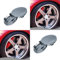 zjxtnb 4 Stück Nabendeckel Aufkleber für Audi Q3 Q5 Q7 Q8 8U F3 8R 4M, Nabenkappen Abzeichen Sticker Reifen Felgendeckel Wheel Caps Zubehör 60mm,A/Silver