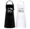 YILANJIN 2 Stücke Mr & Mrs Schürze,Wasserdicht Kochschürze mit Taschen, Schürzen für Männer Damen, Paar Geschenk Schürze für Hochzeit,zum Kochen, Backen, Malen, Hausarbeiten(Schwarz & Weiß)