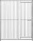 Dog Run Panels With Door Galvanised Steel Kennel Heavy Duty Walk In Animal Enclosure Pen Fence Playpen Outdoor Support Bar 5cm Bar Spacing 1.84m x 1.5m Modular FREE Ground Fixing Brackets & Fixing Kit
