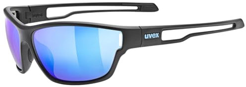 uvex sportstyle 806 - Sportbrille für Damen und Herren - starker Schutz vor Sonnenstrahlung - 100% UVA-, B, C Schutz - black matt - one size