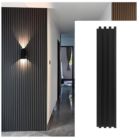 panneau tasseau bois mural 8 Packs Décoration Murale Moderne En Lattes De Bois Pour Mur TV/chambre À Coucher, Panneau Mural En Bois Cannelé 3D Pour Décoration D'intérieur Et De Plafond(#4,8ft(244cm))