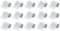 sourcing map 7200 PCS Glass Mirrors Disco Ball Tiles Self-Adhesive Silver Mirror Mosaic Tiles 5 x 5mm for Disco Ball, DIY Craft, KTV Decoration 15 Sheet