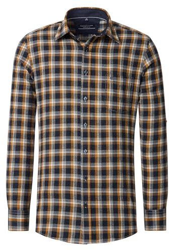 CASAMODA - Comfort Fit - Herren Freizeit Flanell Hemd Langarm (444345300), Größe:XL, Farbe:Blau (100)