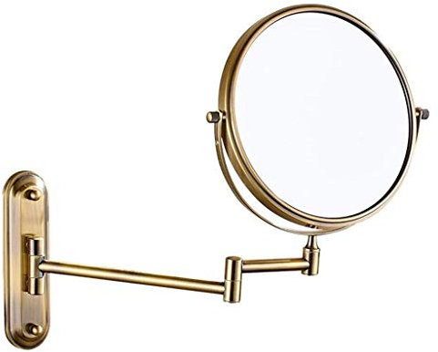 YIHANSS Kosmetikspiegel, Schminkspiegel, Wandmontage, Vergrößerungsspiegel, Badezimmer, doppelseitig Verstellbarer Arm, ausziehbarer Spiegel, 15,2 cm, Kosmetikspiegel, Heim-Kosmetikspiegel
