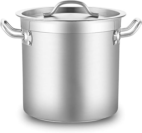 LABLADUO Stainless Steel Steamer, Pots,Stainless Steel Stock Pot Saucepan with Stainless Steel Lid 20L,Diameter 30 Cm,Height 30 cm