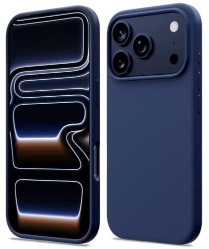 ACRONIX Compatible with iPhone 17 Pro Case 6.3, Slim Liquid Silicone Cover, Lightweight Soft Touch Grip, Shockproof Thin Protective 17 Pro Phone Case-Deep Blue