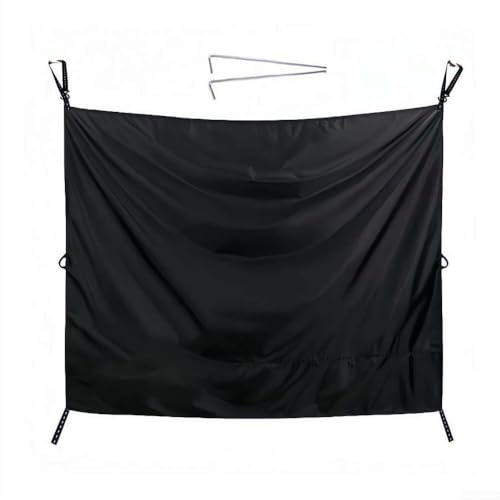 Rideau de douche en tissu Oxford 420D pour porte arrière de camping-car avec fonction d'intimité, pare-soleil réglable avec crochets pour une utilisation en extérieur