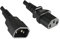 DINIC Kaltgerätekabel C13 Stecker auf C14 Buchse, Kaltgeräte-Verlängerung mit VDE (schwarz, 3,00m)