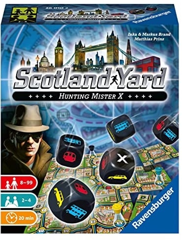 Ravensburger 26010 - Scotland Yard, Das Würfelspiel für 2-4 Spieler, Klassiker, Kinder und Erwachsene ab 8 Jahren