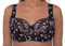 Gemm Ladies Black Pink Embroidered Large Bosom Lace Underwired Firm Bra Plus Size Cup (36 H)