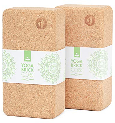 Bodhi Yoga Block Kork Brick | Einzeln & als Set | 100% Naturkork – Universal Yogaklotz | Umweltfreundlich & Nachhaltig | Tool für deine Asanas, Stretching & Regeneration | 230x120x75 mm