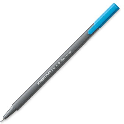 triplus fineliner neon blau
