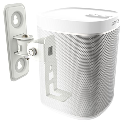 RICOO 1 x Lautsprecher Wandhalterung für Sonos Play :1™ LH431-W Lautsprecherwandhalterungen Boxenhalterung Wand Lautsprecherhalterung schwenkbar neigbar Wandhalter HiFi Audio Boxen Halterung