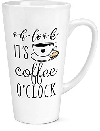 Gift Base Oh Look It's Coffee O'Clock 17oz Large Latte Mug Cup