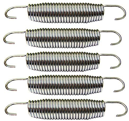 Koenig-Tom 6X Ersatz Trampolin Federn (Verbesserte Qualität 2023) ca. 138mm (für Trampolin ca. 240 244 305 366 bis 426cm ∅) Ersatzfeder