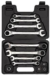 GEDORE red Juego de llaves combinadas con anillo de carraca, Reversibles, Con adaptador, Set de 12 piezas, Ancho de llave 8-19 mm, Acodadas, R07203012