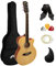 TIGER ACG1-NT Small Body Akustikgitarre, mit Stahlsaiten bespannte Akustikgitarre für Anfänger, Natur
