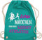 Turnbeutel Rucksack - Echte Mädchen machen Leichtathletik - Unisize - Türkis - leichtathletik+geschenk beutel kinderturnbeutel sport mädels juterucksäcke beuteltasche rucksäcke sportsack