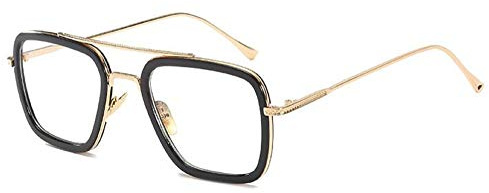 Visions India Stark Iron Edith Square Sonnenbrille Unisex UV400 Schutz UV Schutz, Transparent 2, Taille unique
