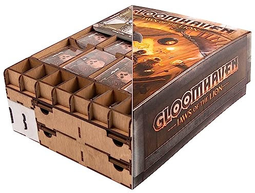SMONEX Organizer Kompatibel mit Gloomhaven Jaws of The Lion - Praktische Brettspiel Organizer Box mit Vier Spielerablagen