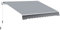 Outsunny Toldo Manual Retráctil 3x2,5 cm Toldo para Balcón con Manivela de Metal Impermeable y Anti-UV Toldo Enrollable de Exterior para Jardín Terraza Ventanas Gris