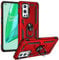 Coque pour Oneplus 9 Pro Housse Antichoc avec Anneau Rotatif Aimant 360 Degrés Etui Magnétique Rigide Dure Armure Bague Support Renforcée (Oneplus 9 Pro, Rouge)