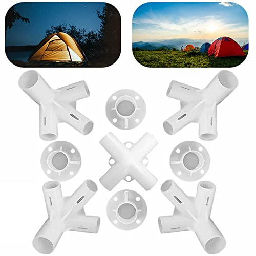 SMTHOME 9 Stück Ersatzteil für 3 x 3 m Pavillon, Zeltfüße, Eck-Mittelverbinder, 25/19 mm Pavillon, DIY Fix Rohrverschraubung