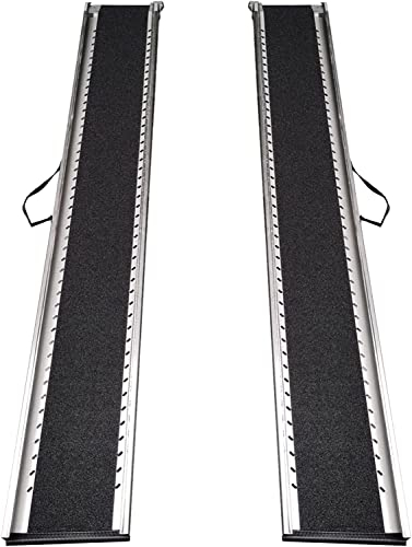 BBZY 2/3/4 Ft rutschfeste Rollstuhlrampe mit Rutschfester Oberfläche für Stufen Aluminium-Rollerrampe für Treppen zu Hause