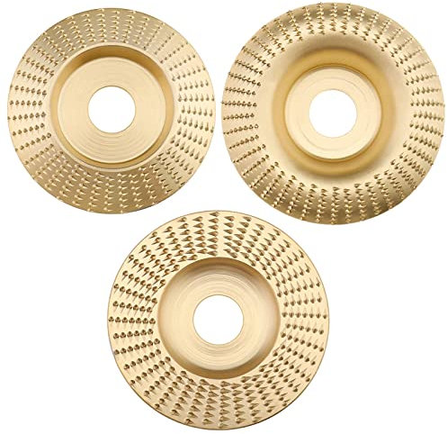 ECSiNG 3-teiliges Holzschnitzscheiben-Set, Holzschleifscheibe, Drehscheibe, Schleifen, Holzbearbeitung, Schnitzen, Schleifscheiben, Werkzeuge für Holzschälen, Schleifen, Schnitzen