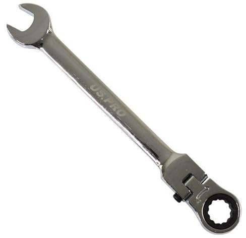 US PRO Tools 17MM Ratchet Flexi Head with Lock Combination Spanner Wrench 3682
