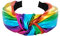 axy Breiter Haarreif mit Knoten Metallicfarbe - Damen Haarreifen in Metallic-Optik Stirnband Haarschmuck HR35G (Bunt)