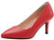 Jamron Donna Vera Pelle 7CM Tacchi a Spillo Elegante Decolletè Scarpe a Punta Ufficio Scarpe da Lavoro Rosso SN602C015-2 EU39.5