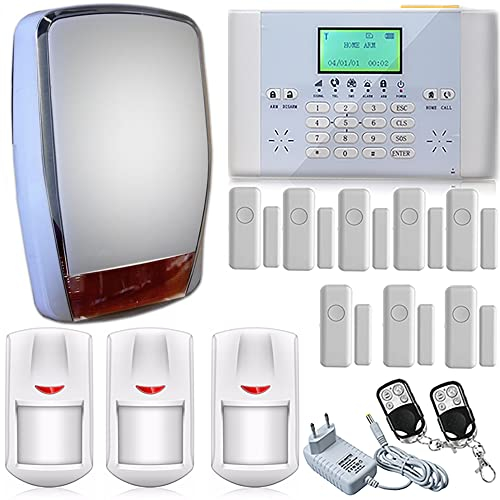 MGidea Kit allarme casa antifurto deluxe GSM BL6000 sirena wireless wifi led luminoso sensori porta finestre pir telecomandi
