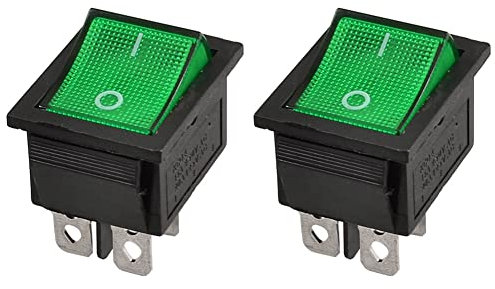 NONDK 2X KCD4 DPST ON-OFF 4 Terminales Pin Interruptor Del Basculante 15A / 20A AC 250V / 125V